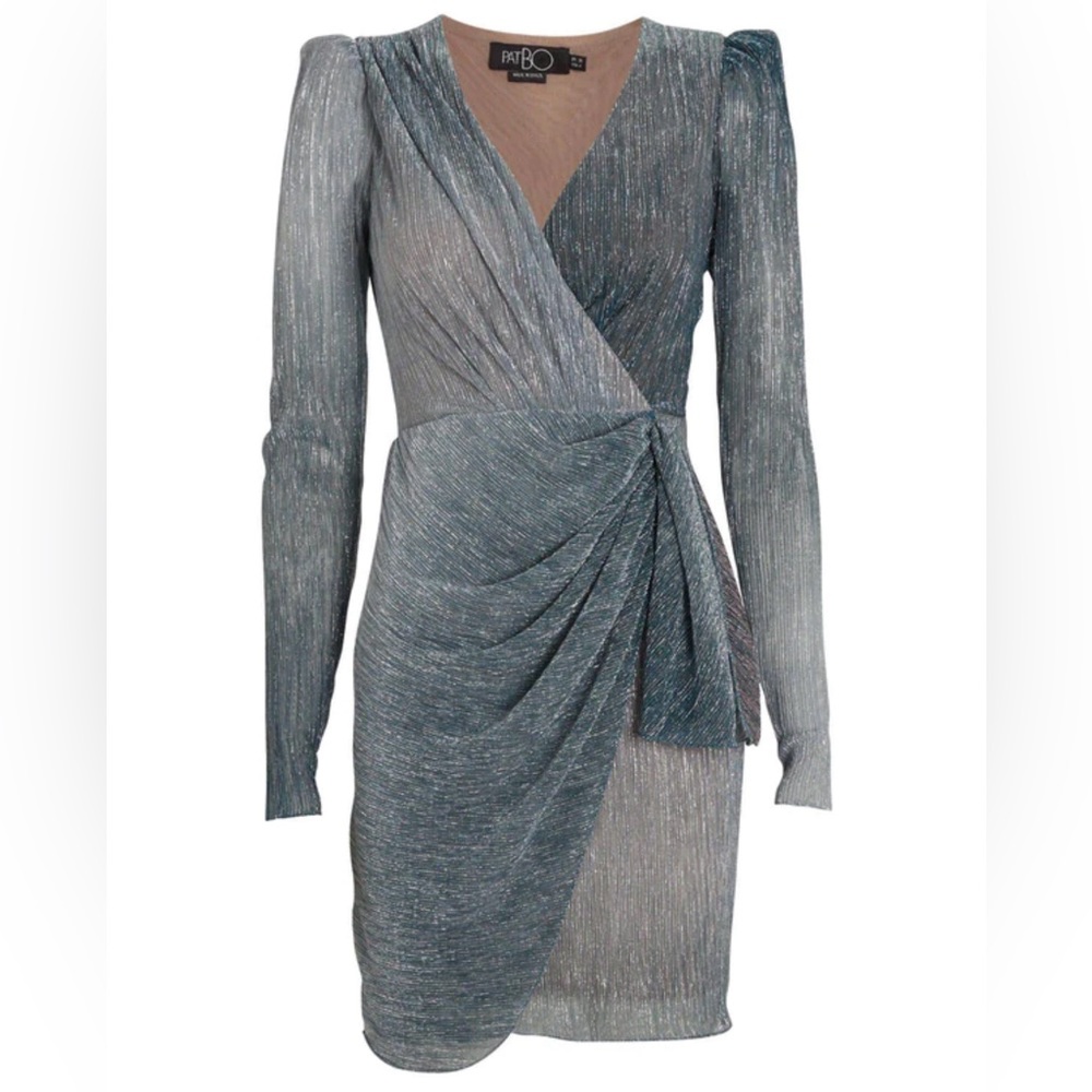 PatBo Ombré Lurex Wrap Mini Dress
